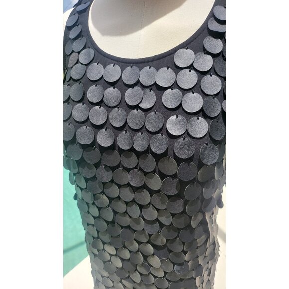 ZARA WOMENS Black Faux Leather Dress Sz S ART of WAR Vegan Party Night Out - Picture 4 of 8